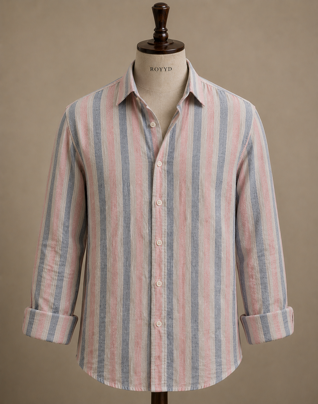 ROYYD Tailored 100% Linen Striped Shirt