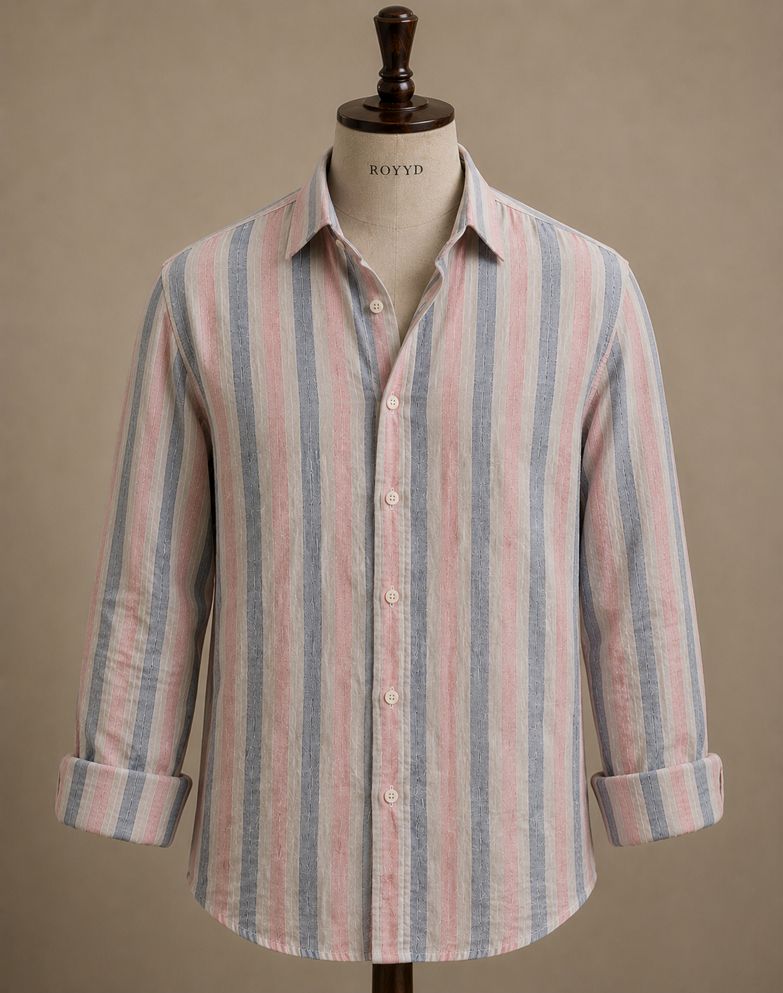 ROYYD Tailored 100% Linen Striped Shirt