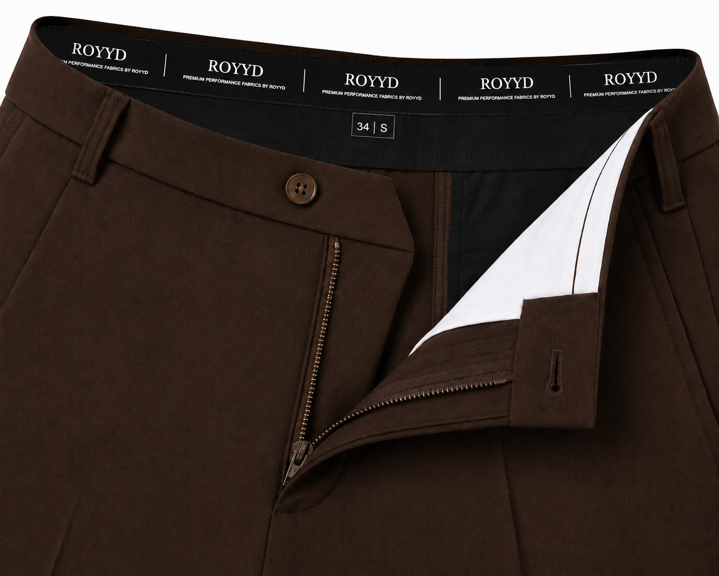 ROYYD Brown Formal Trouser