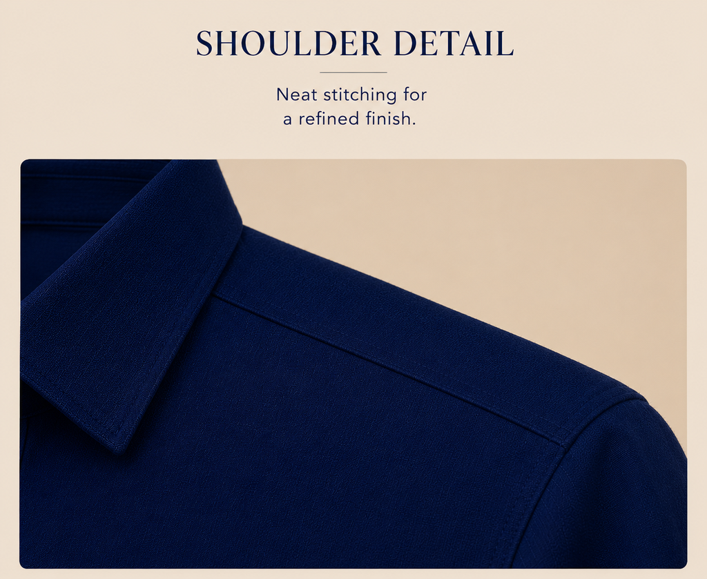 ROYYD Deep Royal Blue Linen Shirt