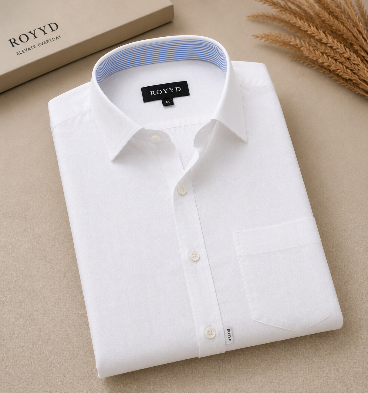 ROYYD White Signature Giza Cotton Shirt