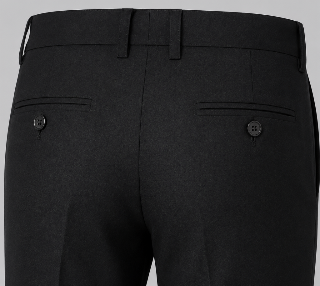 ROYYD 100% Cotton Black Formal Trousers