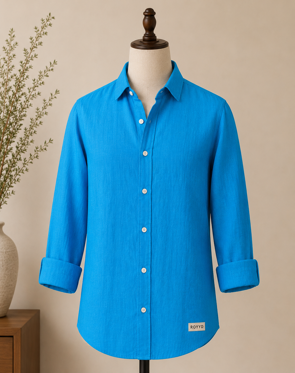 ROYYD Rama Green Linen Shirt