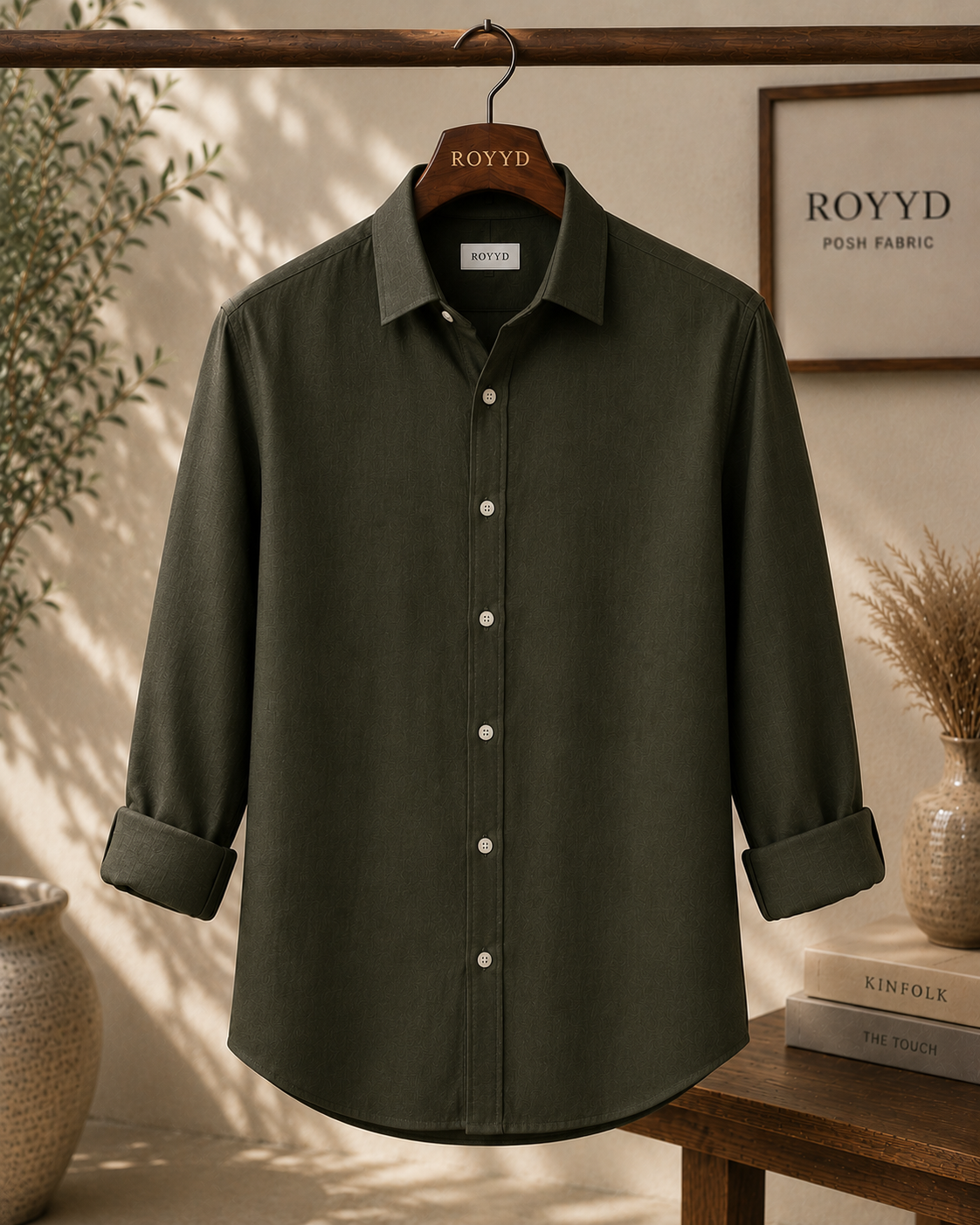 ROYYD Dark Olive Linen Shirt