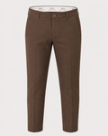 ROYYD Men's Brown 100% Cotton Formal Trousers