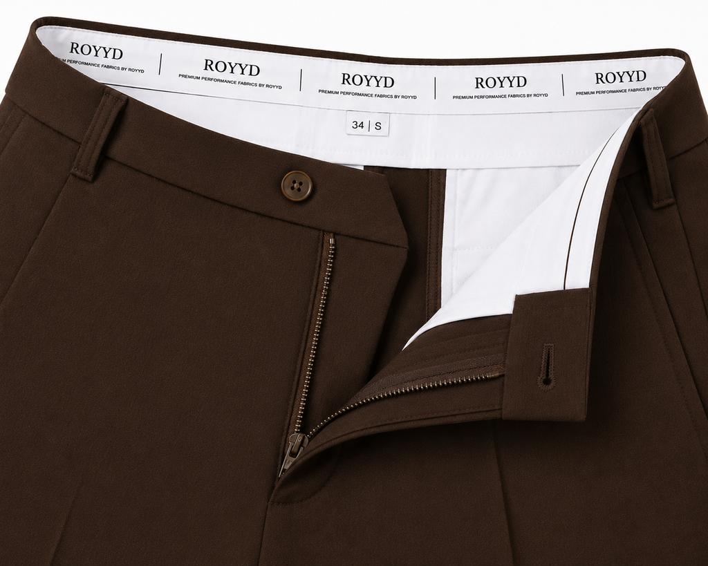 ROYYD Brown Formal Trouser