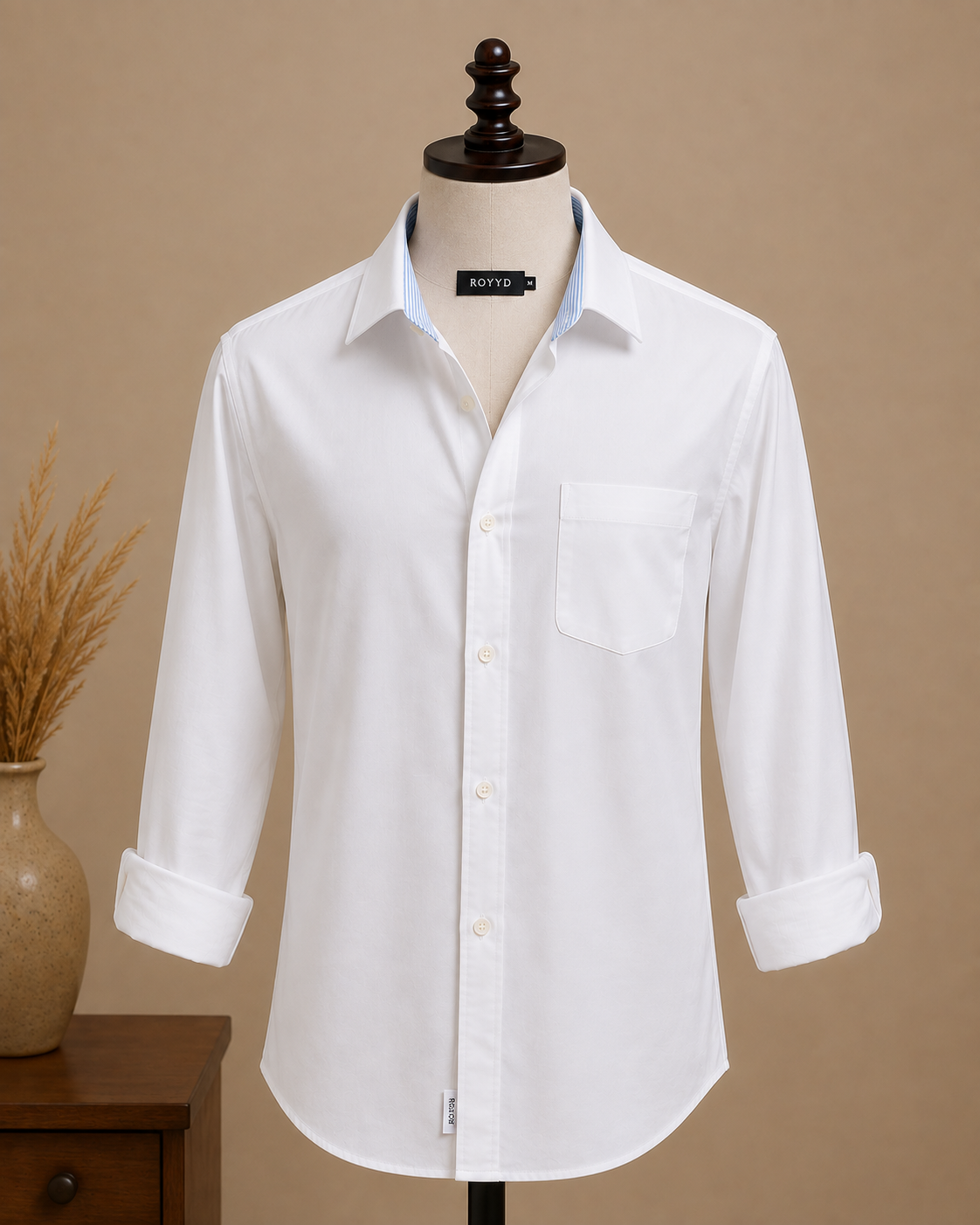 ROYYD White Signature Giza Cotton Shirt