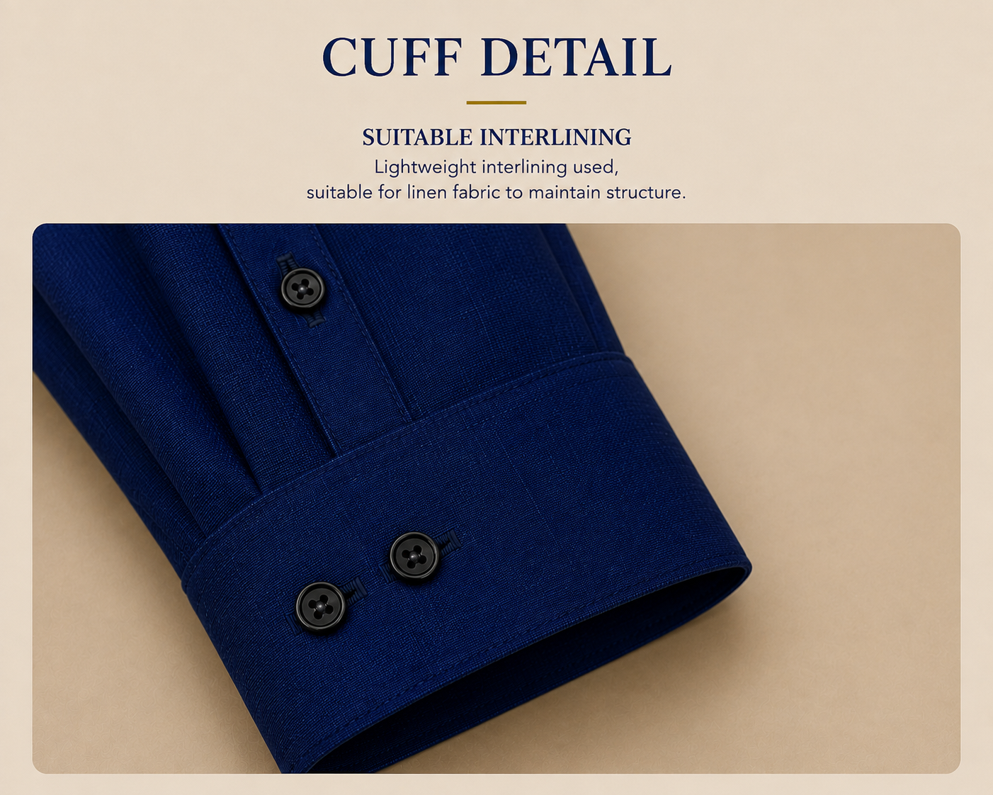 ROYYD Deep Royal Blue Linen Shirt