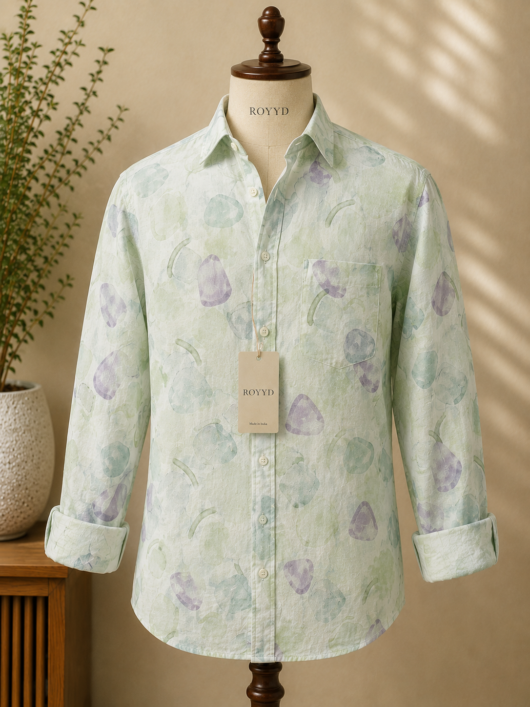 ROYYD Watercolor Abstract Linen Shirt