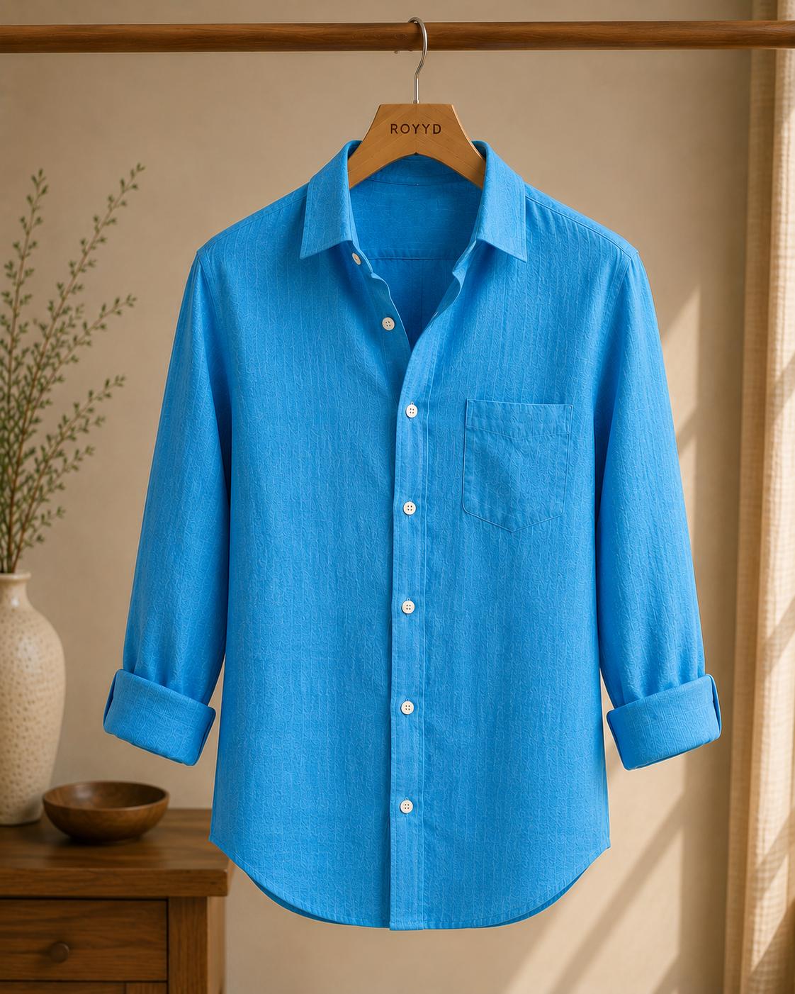 ROYYD Rama Green Linen Shirt