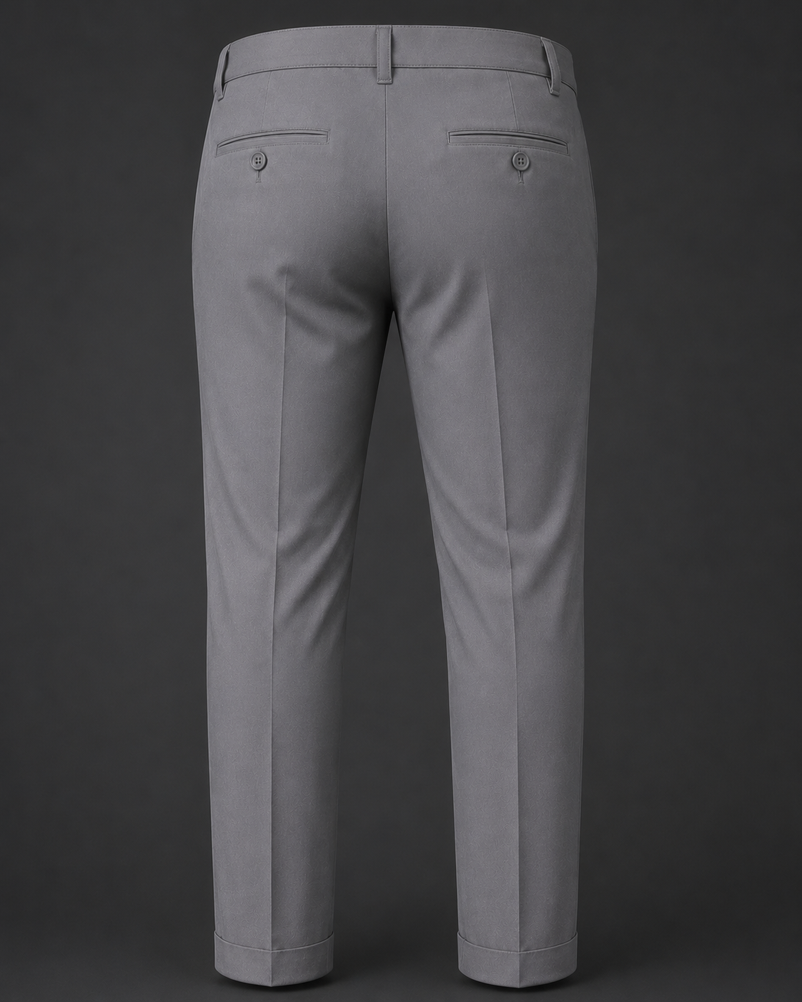 ROYYD Men's Silver Grey 100% Cotton Formal Trousers