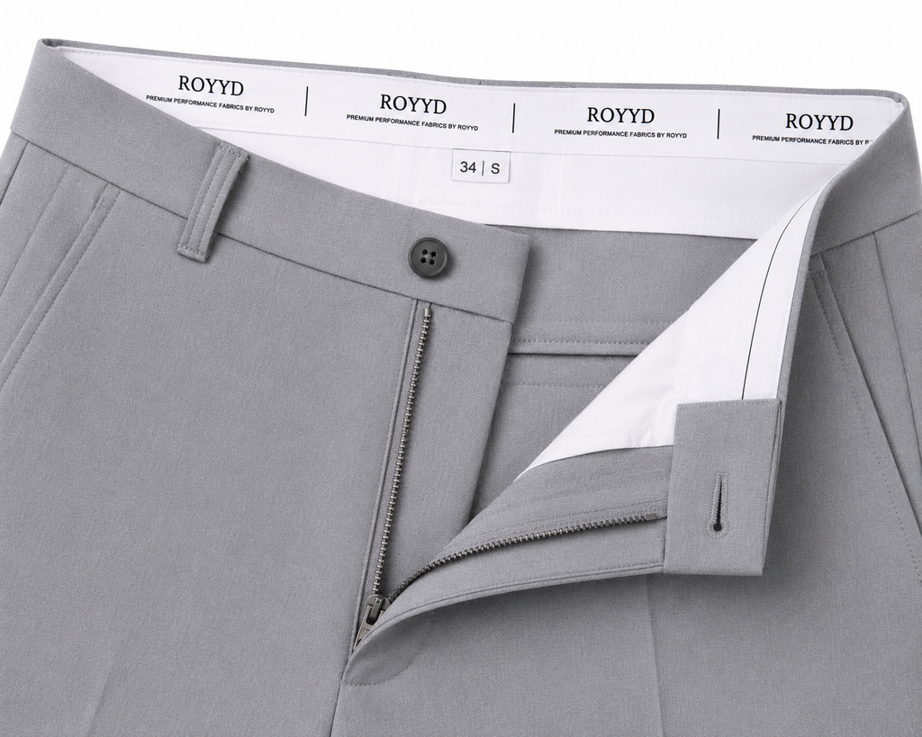 ROYYD Premium Silver Grey Formal Trouser