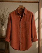 ROYYD Dark Rust Linen Shirt