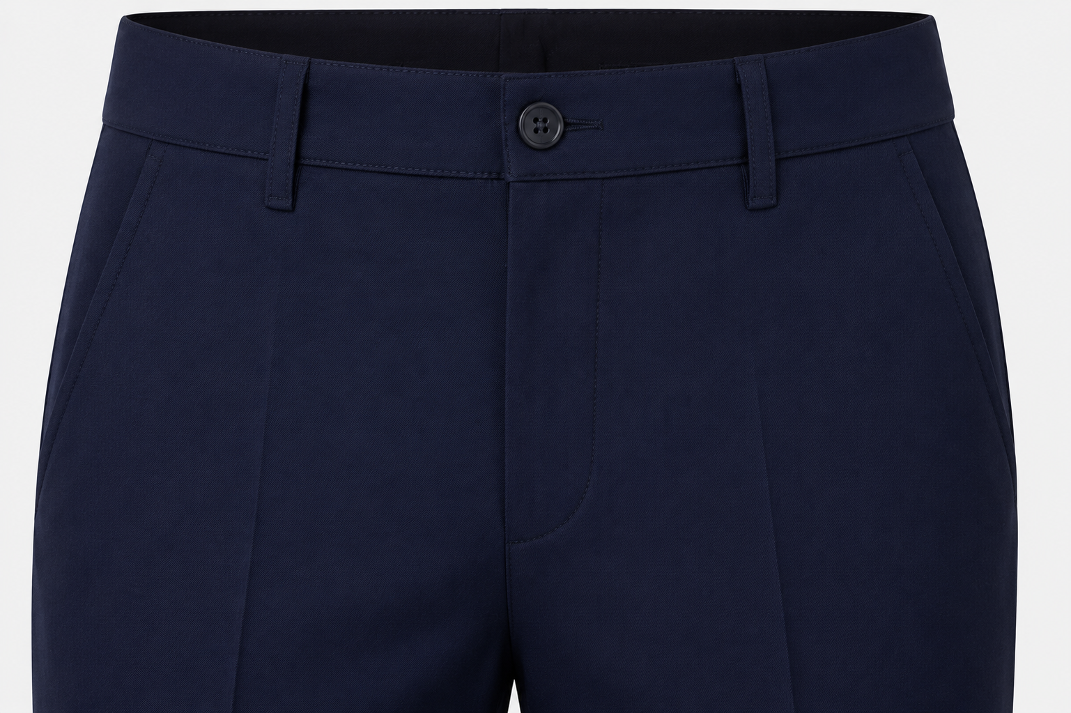 ROYYD Men's Navy Blue 100% Cotton Formal Trousers
