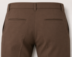 ROYYD Men's Brown 100% Cotton Formal Trousers
