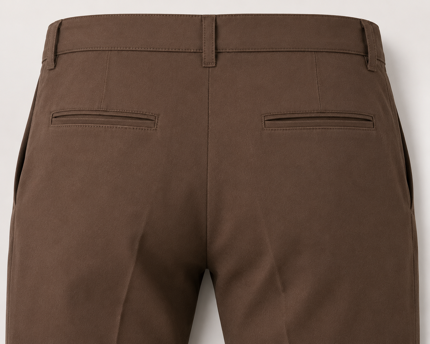 ROYYD Men's Brown 100% Cotton Formal Trousers