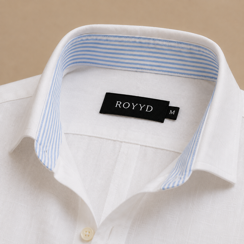 ROYYD Premium White Linen Shirt