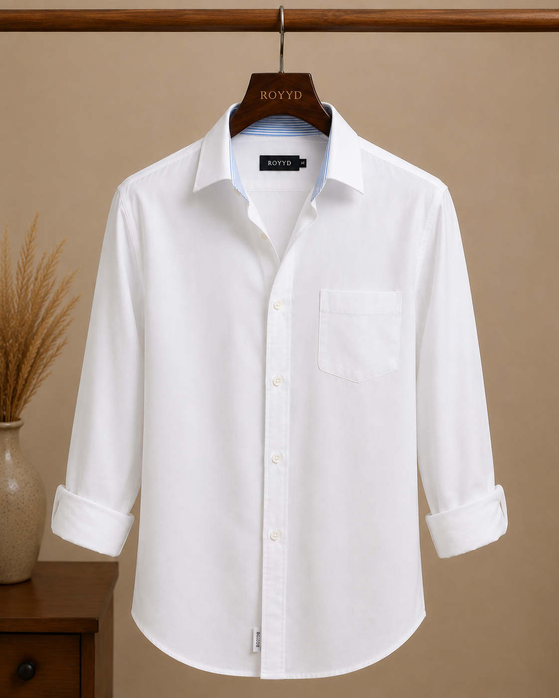 ROYYD White Signature Giza Cotton Shirt