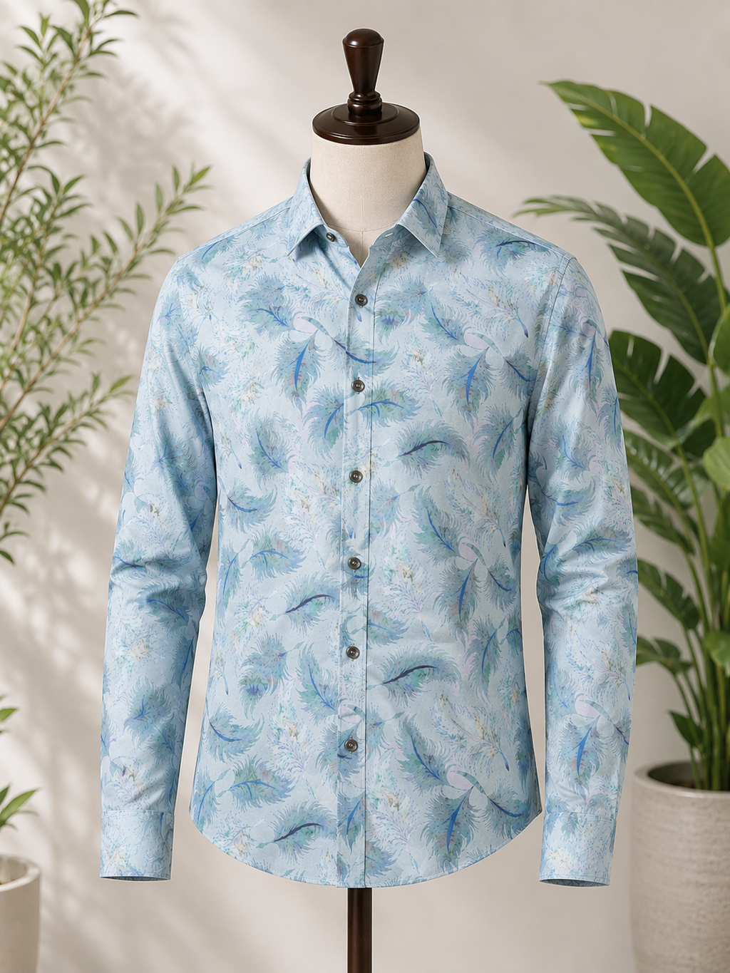 ROYYD Tropical Feather Linen Shirt