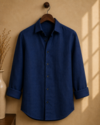 ROYYD Deep Royal Blue Linen Shirt