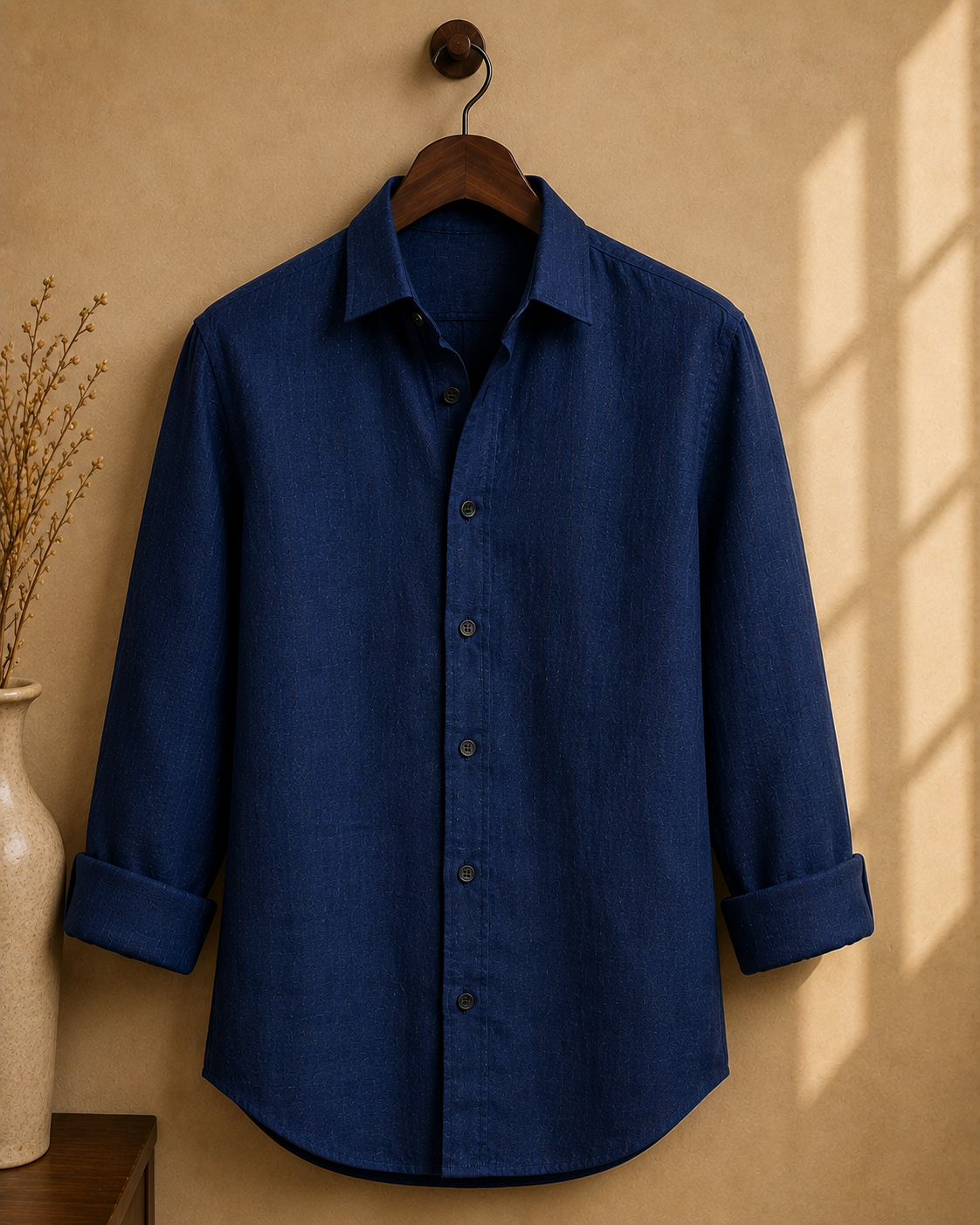 ROYYD Deep Royal Blue Linen Shirt