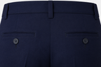 ROYYD Men's Navy Blue 100% Cotton Formal Trousers