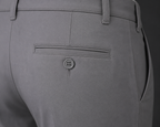 ROYYD Men's Silver Grey 100% Cotton Formal Trousers