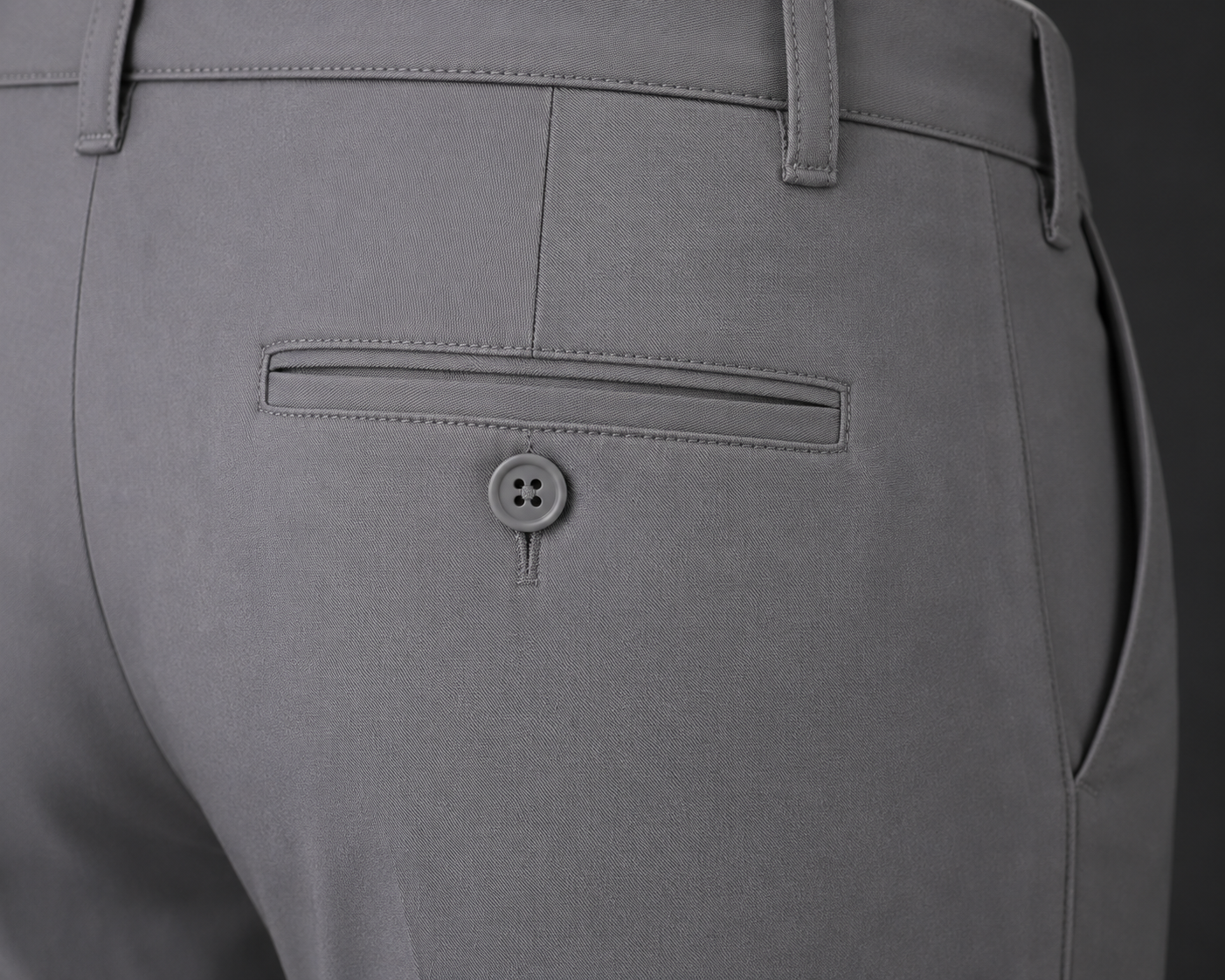 ROYYD Men's Silver Grey 100% Cotton Formal Trousers