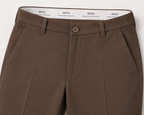 ROYYD Men's Brown 100% Cotton Formal Trousers