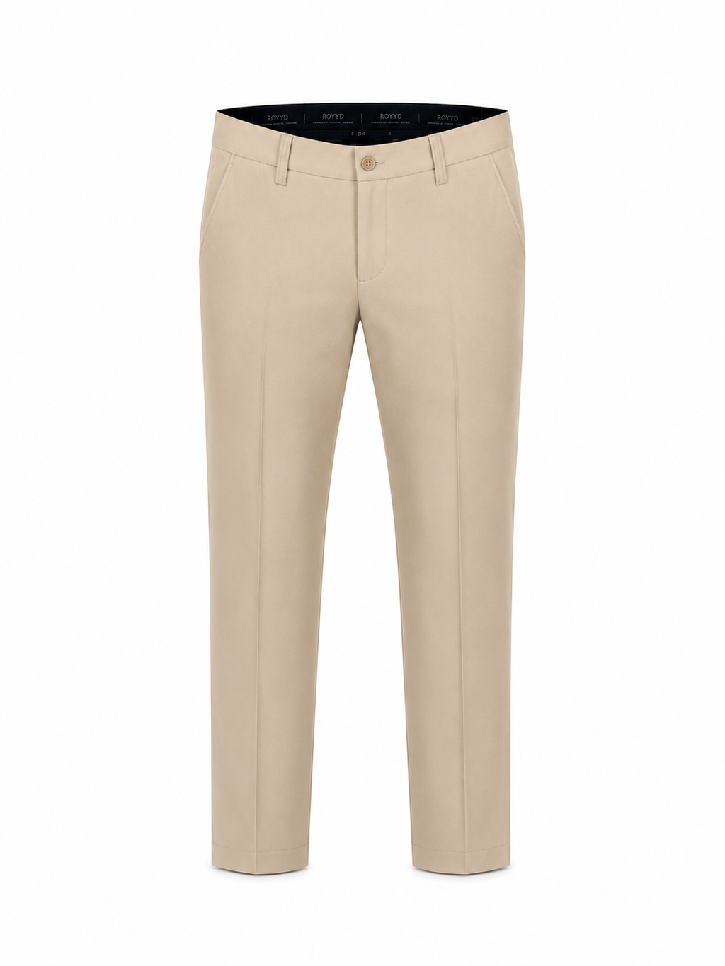 ROYYD Beige Luxury Office Wear Trouser