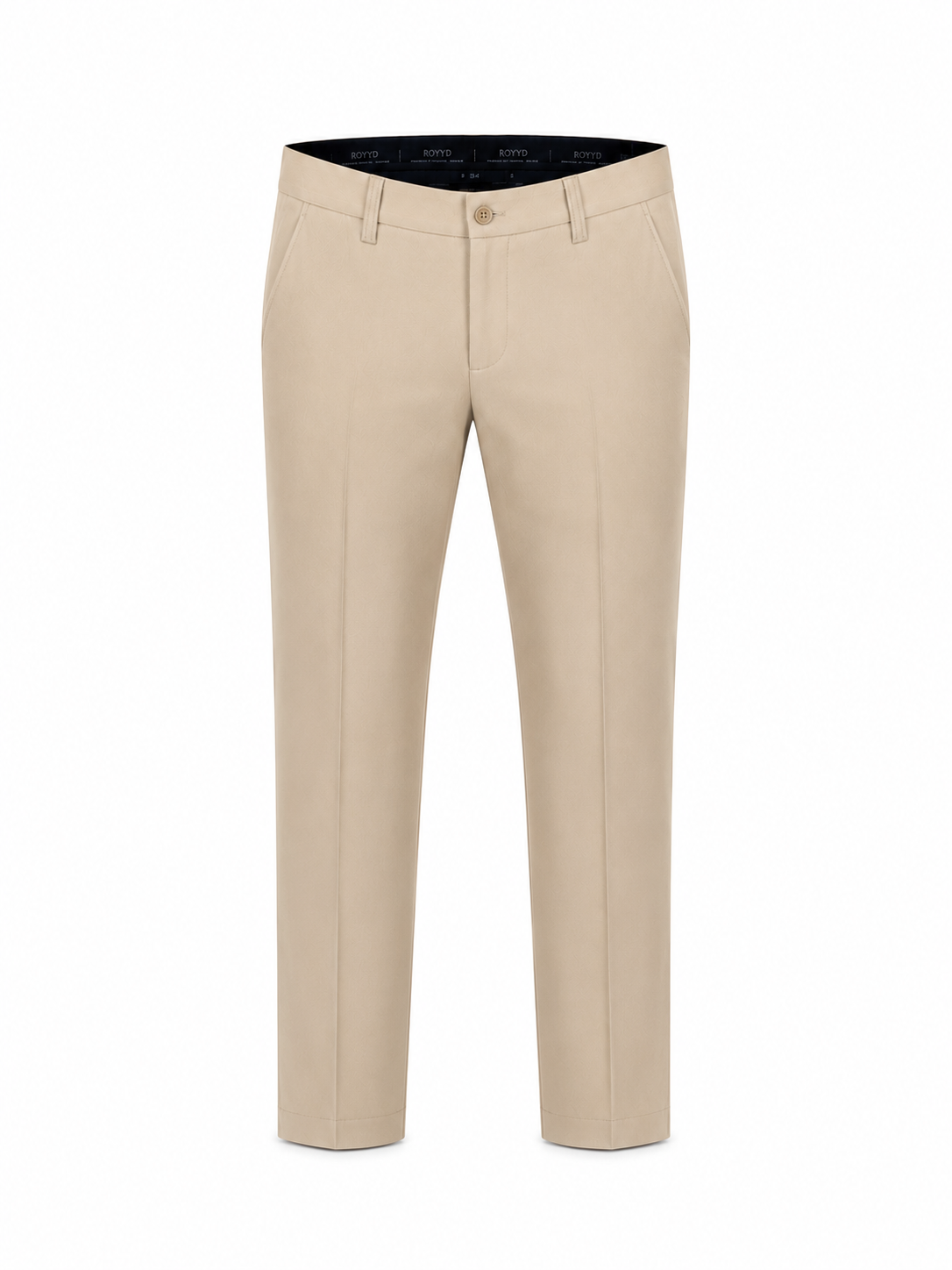 ROYYD Beige Luxury Office Wear Trouser