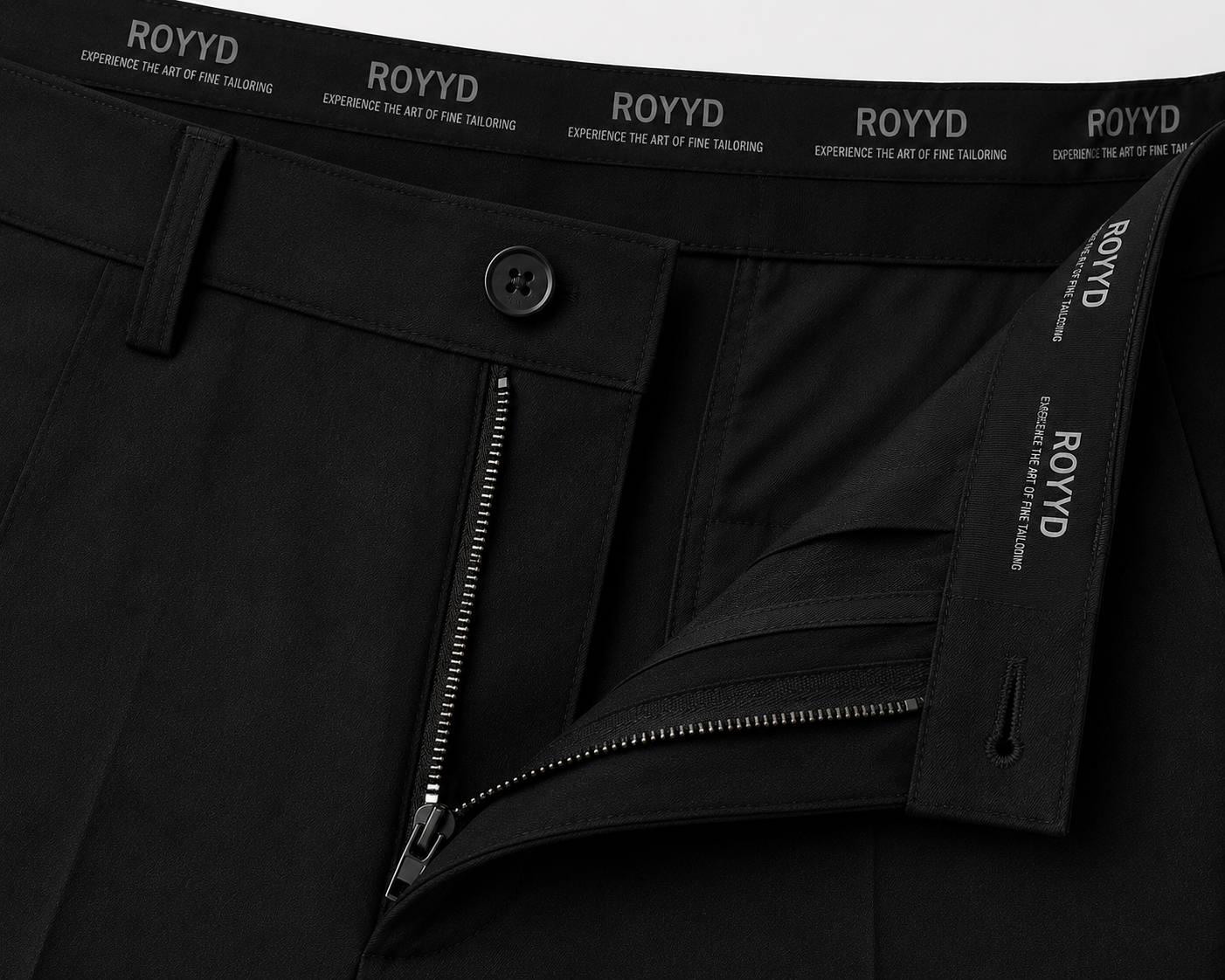 ROYYD 100% Cotton Black Formal Trousers