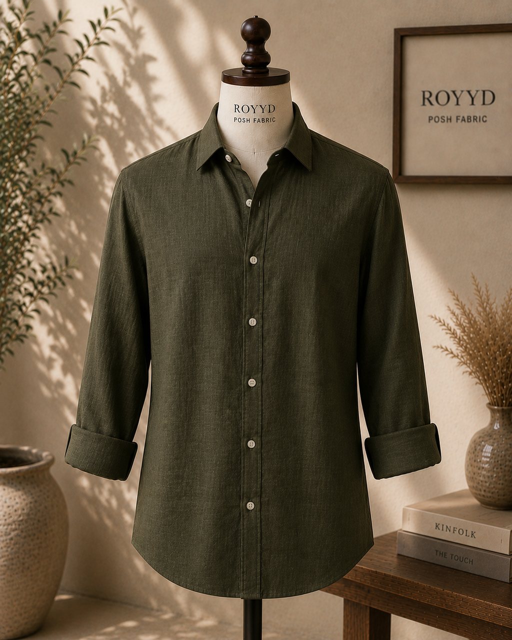 ROYYD Dark Olive Linen Shirt