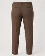 ROYYD Men's Brown 100% Cotton Formal Trousers