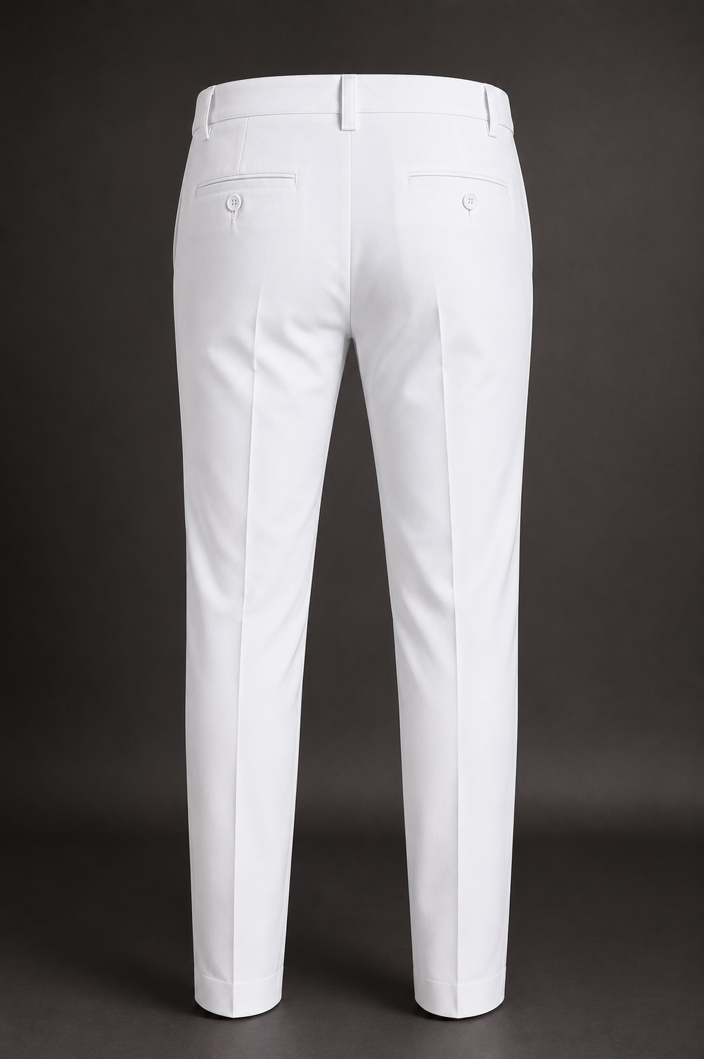 ROYYD Men's White 100% Cotton Formal Trousers