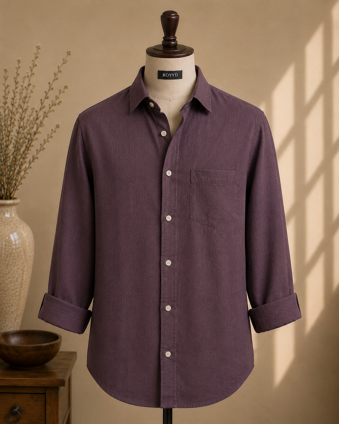ROYYD Premium Plum Linen Shirt