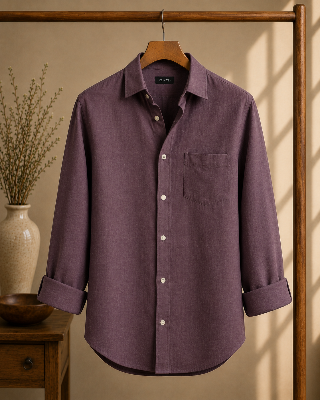 ROYYD Premium Plum Linen Shirt