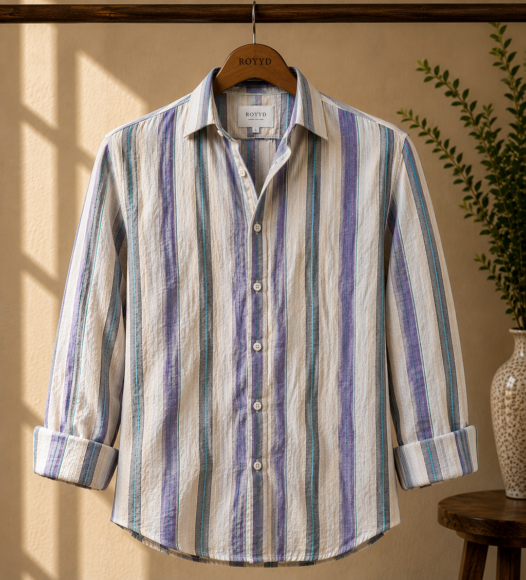 ROYYD Tailored 100% Linen Striped Shirt