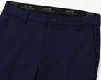 Navy blue formal office trouser by ROYYD, tailored fit with classic design, shown in a professional setting.