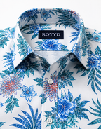 ROYYD Giza cotton printed casual shirt showing a lightweight, comfortable shirt with a stylish print design.