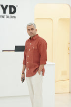 ROYYD Rust Linen Hunting Shirt with Cotton-Linen Blend Trousers