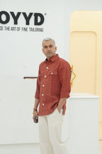 ROYYD Rust Linen Hunting Shirt with Cotton-Linen Blend Trousers