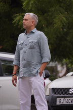 ROYYD Linen Hunting Shirt with Cotton Trousers