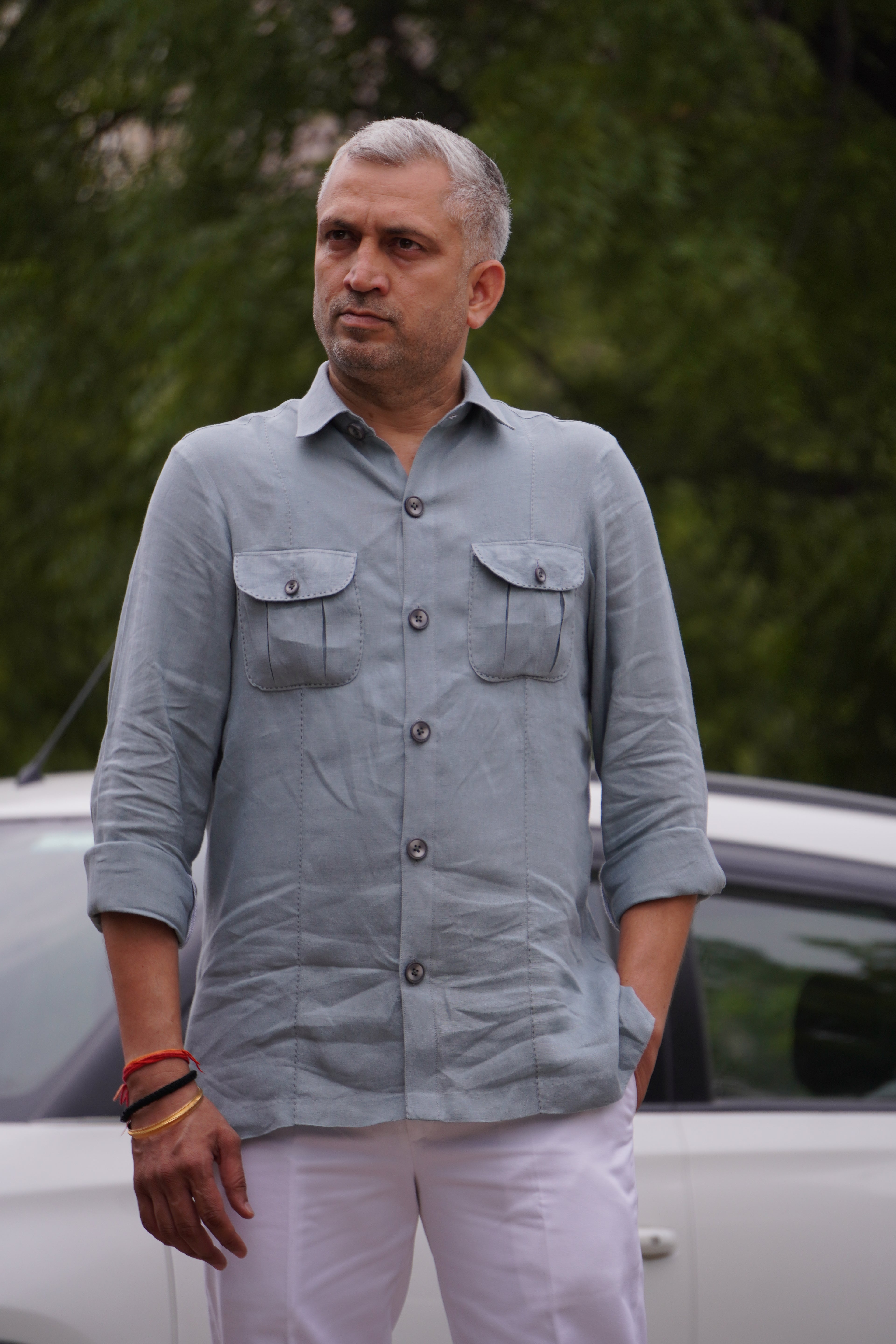ROYYD Linen Hunting Shirt with Cotton Trousers