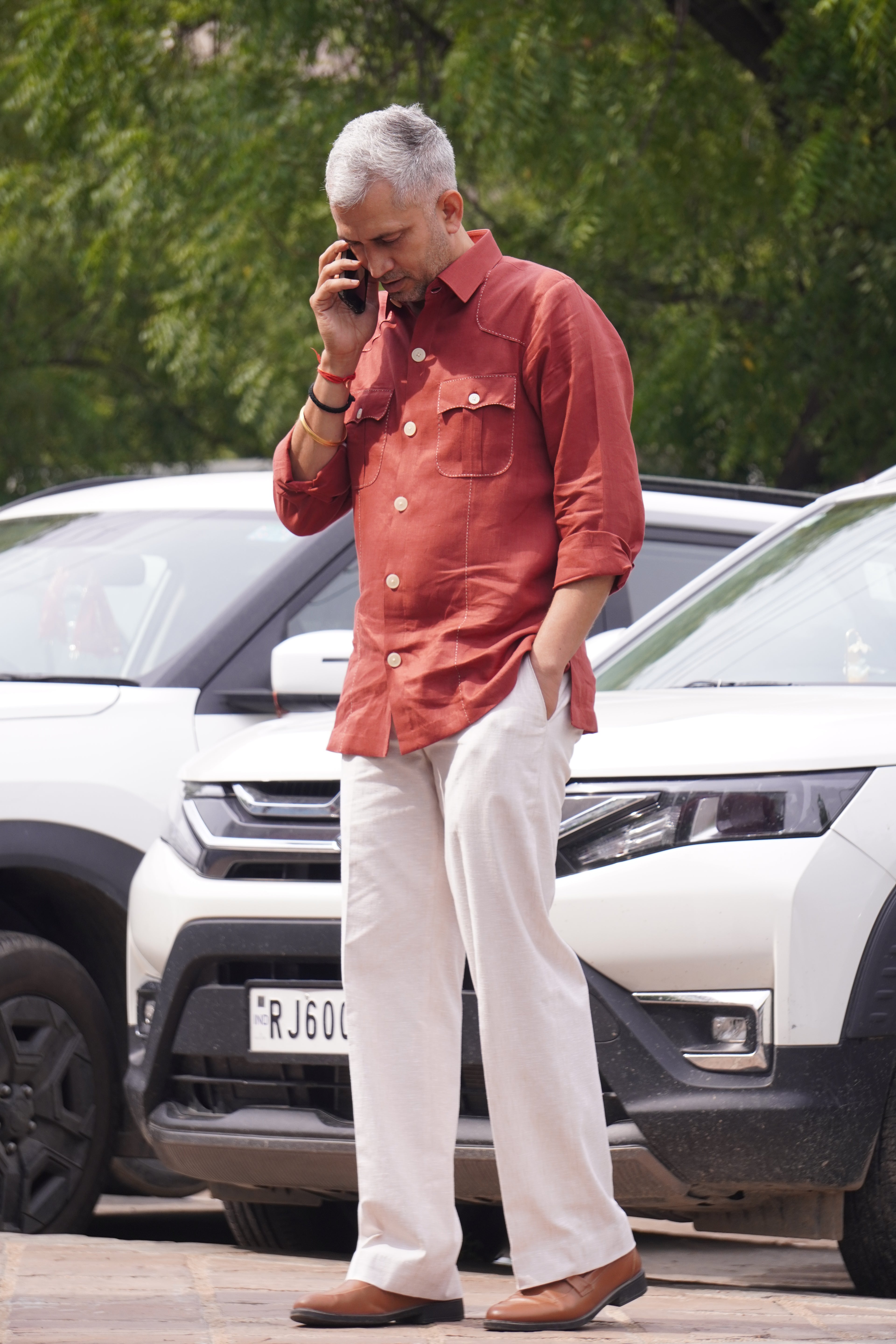 ROYYD Rust Linen Hunting Shirt