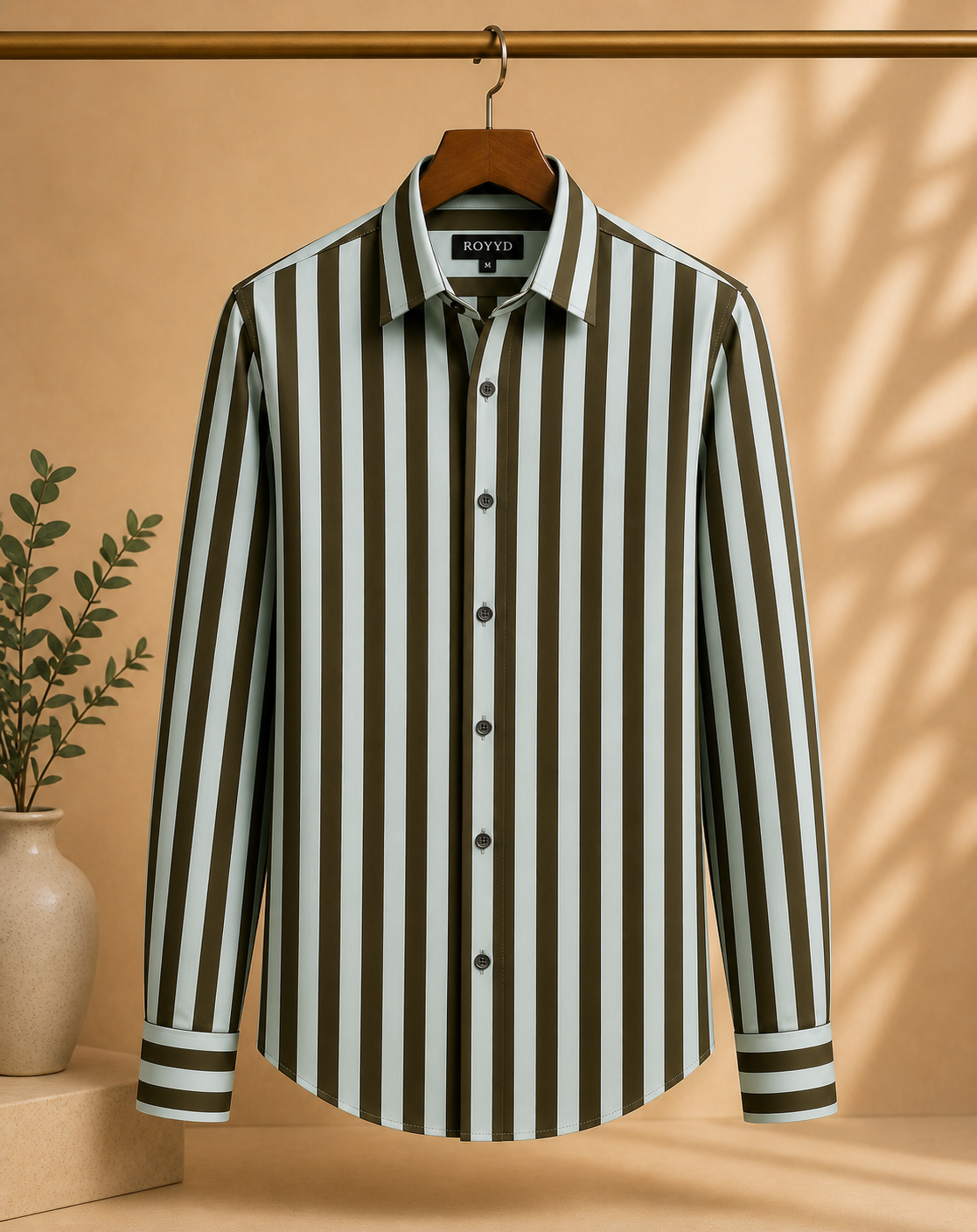 ROOYD Giza Strip Printed Premium Formal Shirt