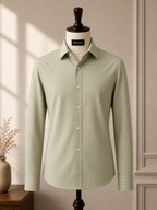ROOYD Giza Strip printed premium formal shirt featuring a classic design, long sleeves, and a tailored fit in a stylish pattern.