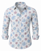 ROYYD Giza cotton printed casual shirt, men's button-up shirt with stylish Giza pattern and comfortable fit.