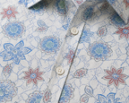 ROYYD Giza cotton printed casual shirt with a relaxed fit, featuring a stylish pattern and classic collar design.