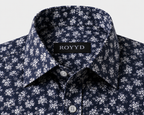 ROYYD Giza cotton printed casual shirt featuring a stylish design and comfortable fit, perfect for everyday wear.
